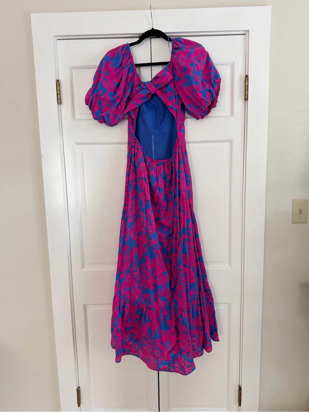 Free the Roses Pink and Blue Floral Maxi Dress - Picture 2 of 3
